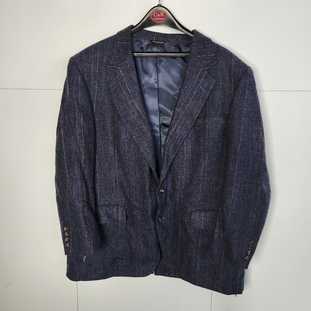 Barrister Elegant Navy Wool Blazer For Men